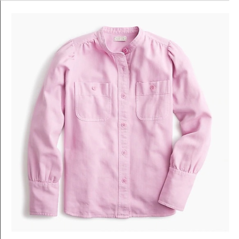 J.Crew Draped Button Down Shirt in Twill
